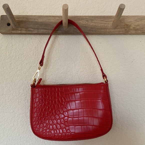BRAND NEW Missguided red croc shoulder bag - Picture 4 of 5